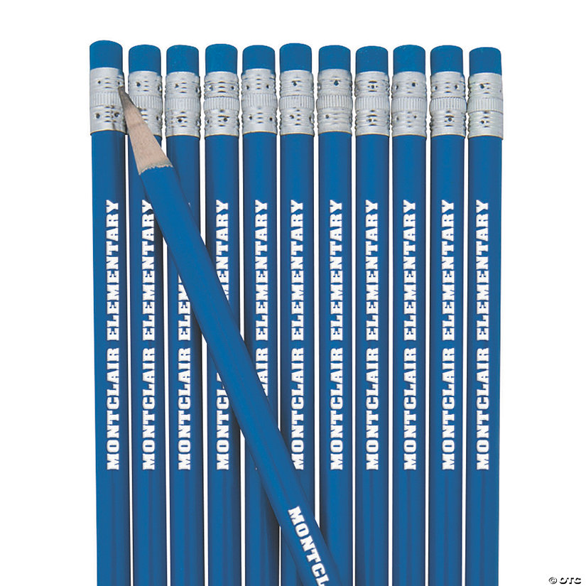 7 1/2" Personalized Royal Blue Wood Pencils - 24 Pc. Image