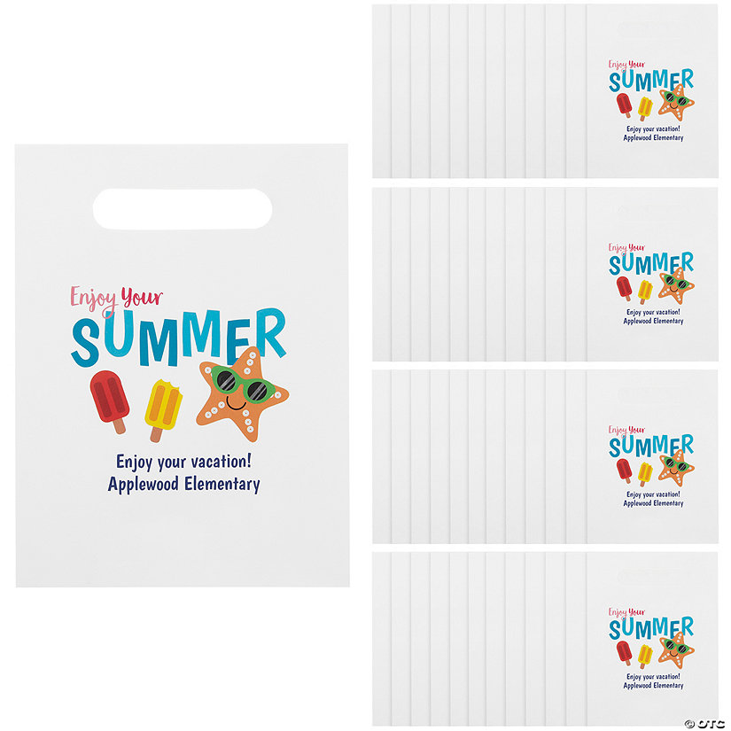7 1/2" x 10" Bulk 50 Pc. Personalized Last Day of School Paper Treat Bags Image Thumbnail