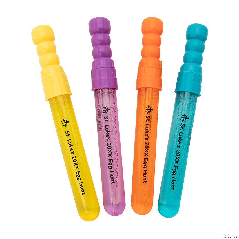 7" Bulk 48 Pc. Religious Personalized Small Bubbles Wands Image
