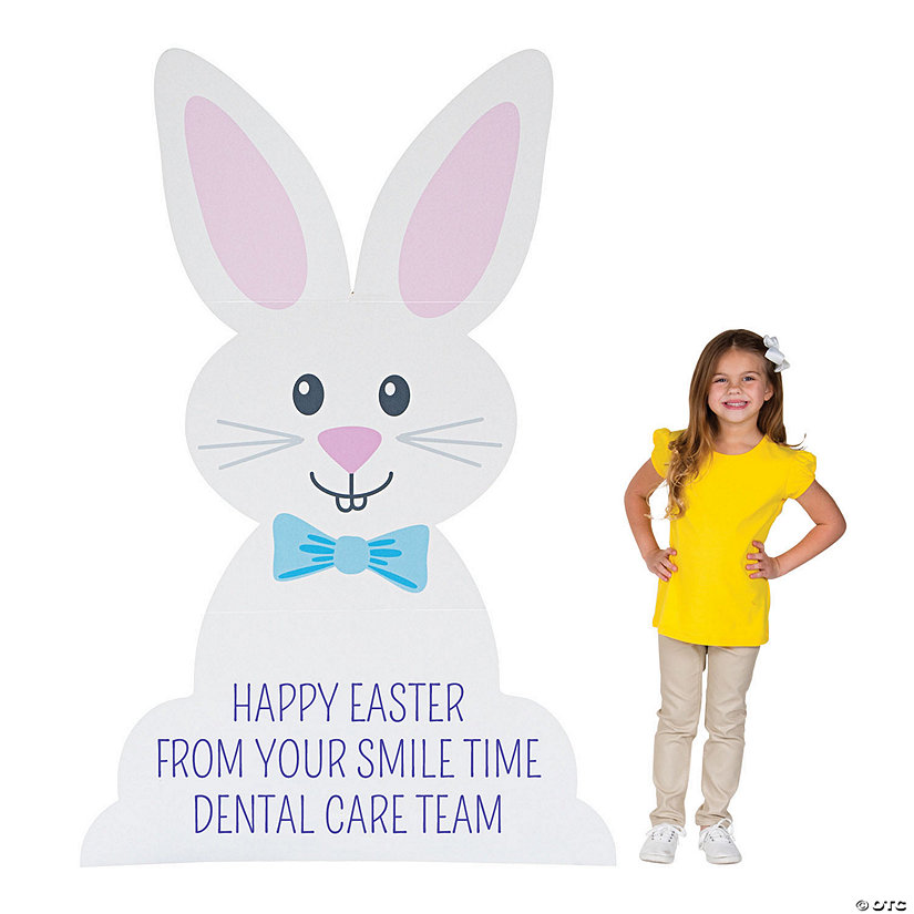 70" Personalized Easter Bunny Cardboard Cutout Stand-Up Image Thumbnail