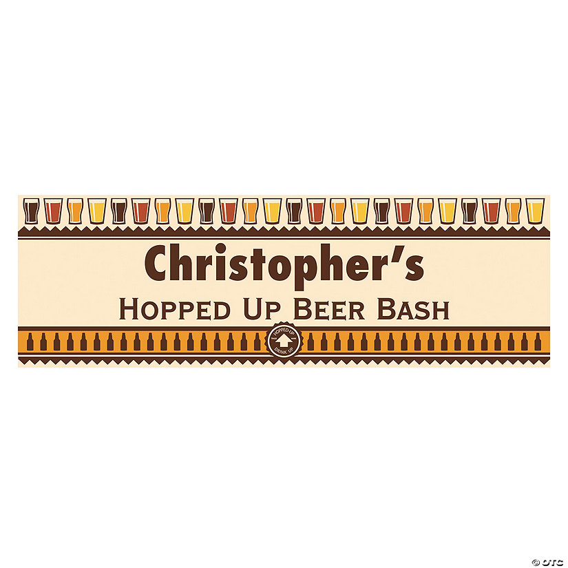 72" x 23" Beer Party Custom Banner - Medium Image