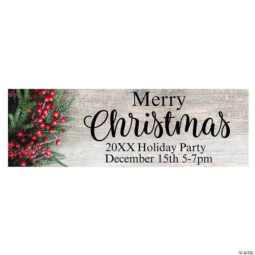 72" x 23" Christmas Party Custom Banner - Medium Image