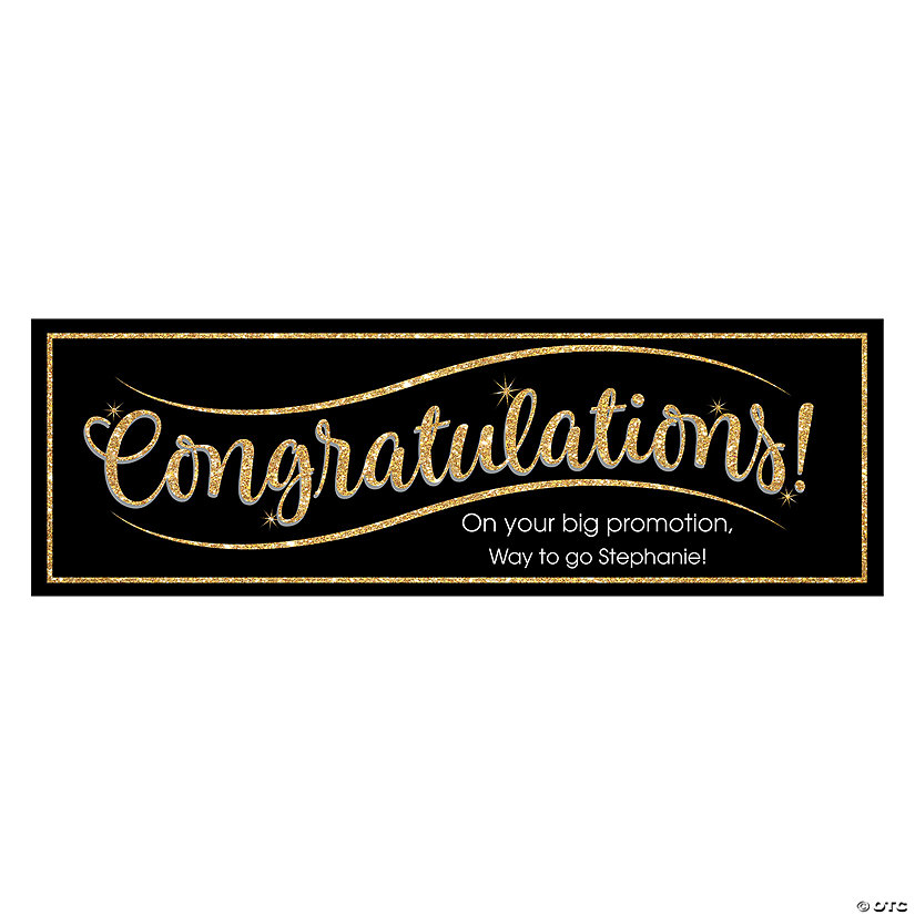72" x 23" Congratulations Custom Banner - Medium Image