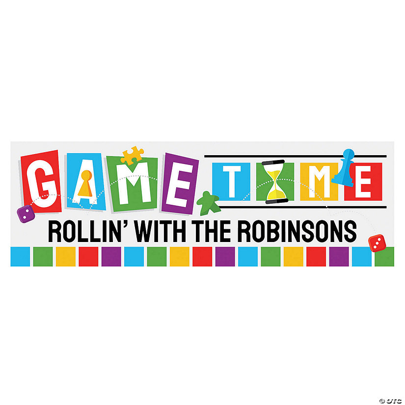 72" x 23" Game Night Custom Banner - Medium Image
