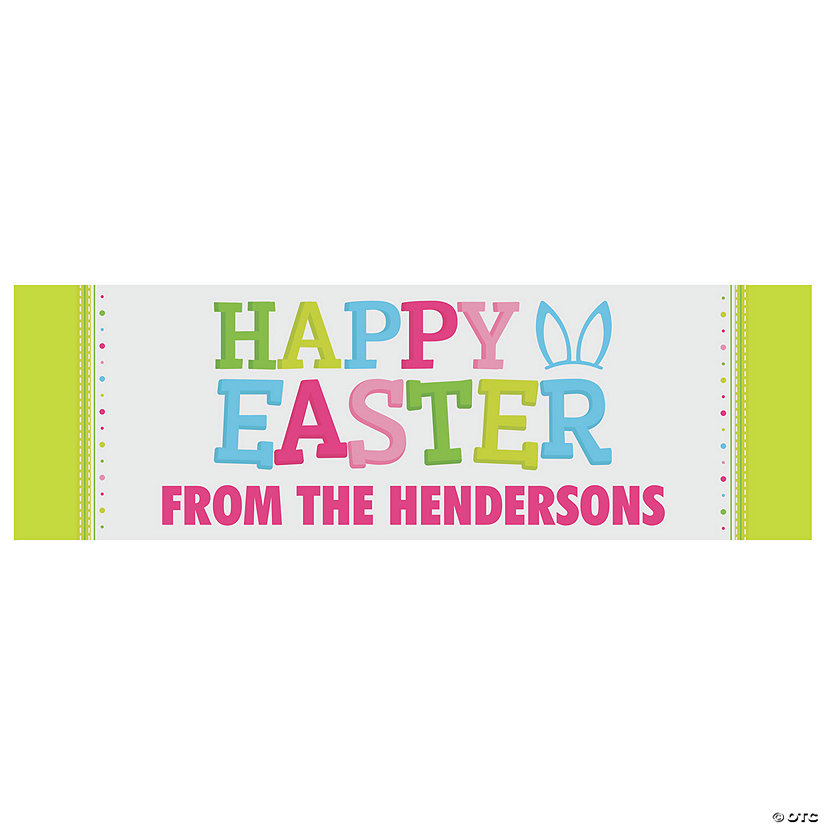 72" x 23" Happy Easter Custom Banner - Medium Image