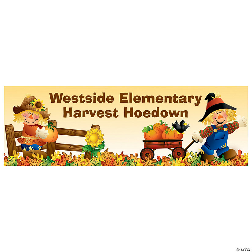 72&quot; x 23&quot; Harvest Hoedown Fall Custom Banner - Medium Image Thumbnail