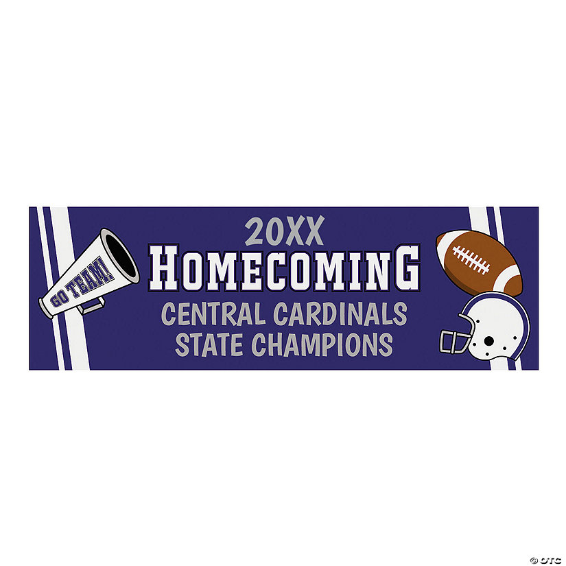 72" x 23" Homecoming Custom Banner - Medium Image