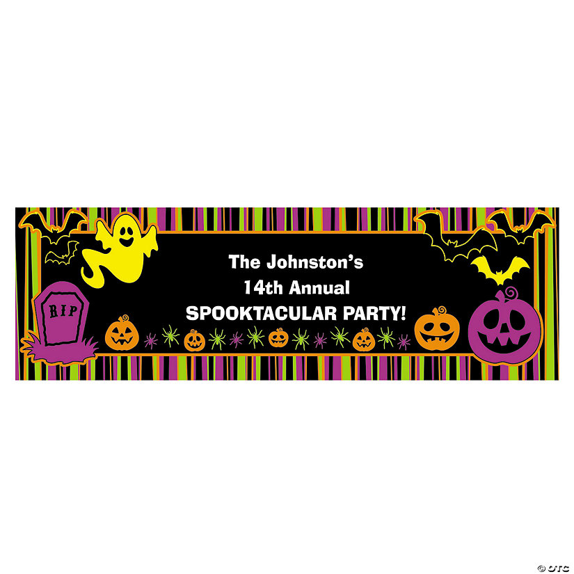 72" x 23" Iconic Halloween Custom Banner - Medium Image