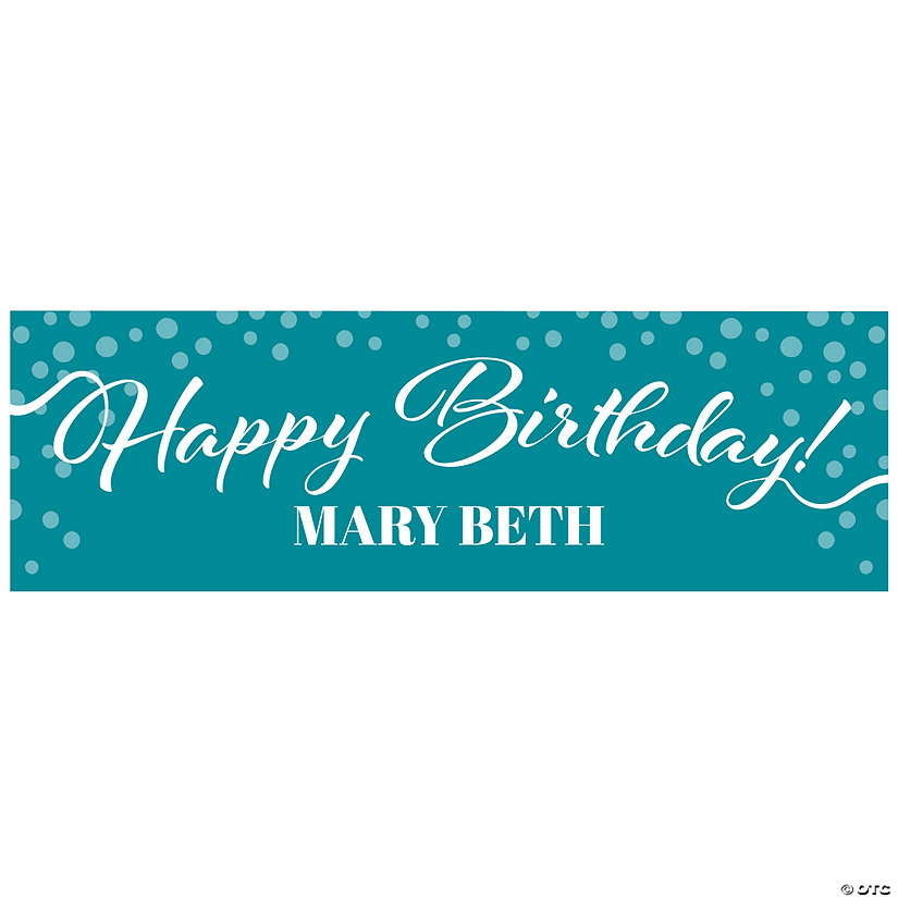 72" x 23" Personalized Birthday Banner - Medium Image