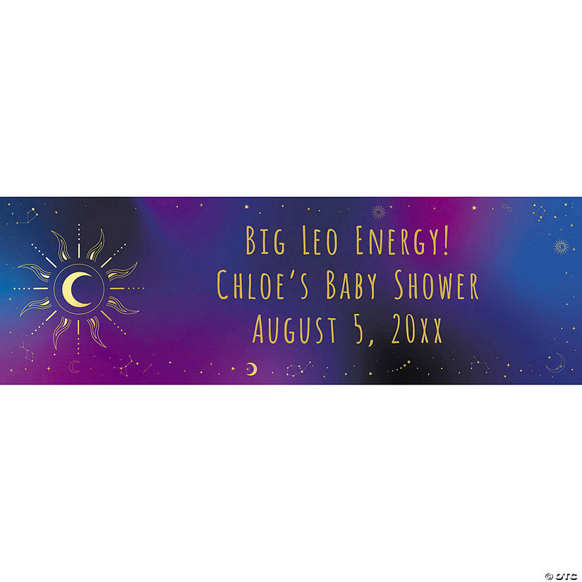 72" x 23" Personalized Celestial Vinyl Banner &amp;#8211; Medium Image