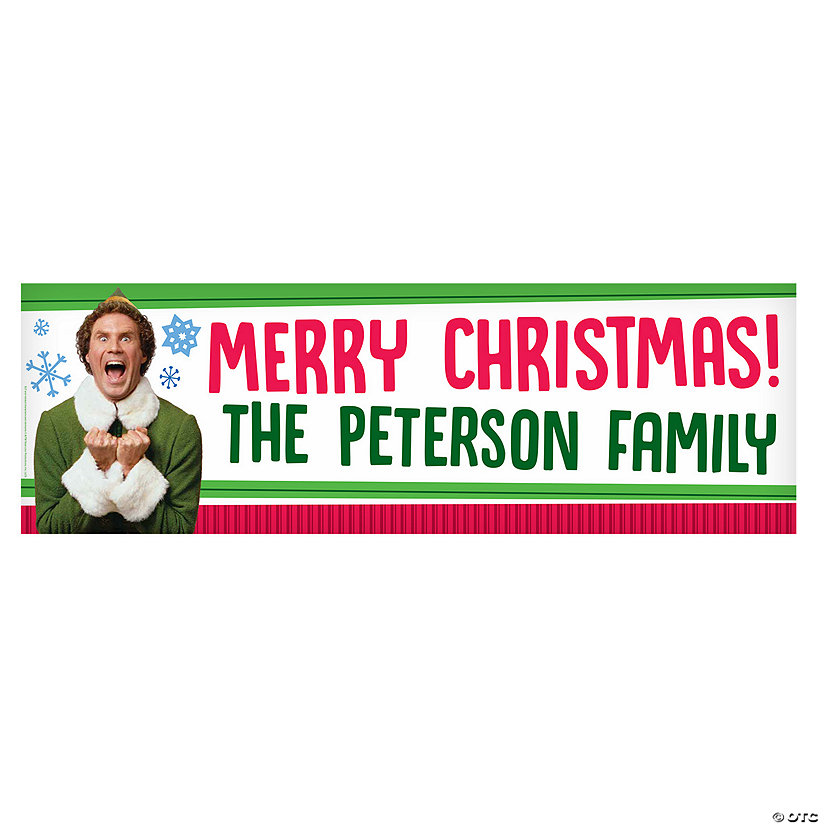 72" x 23" Personalized Elf Banner &amp;#8211; Medium Image