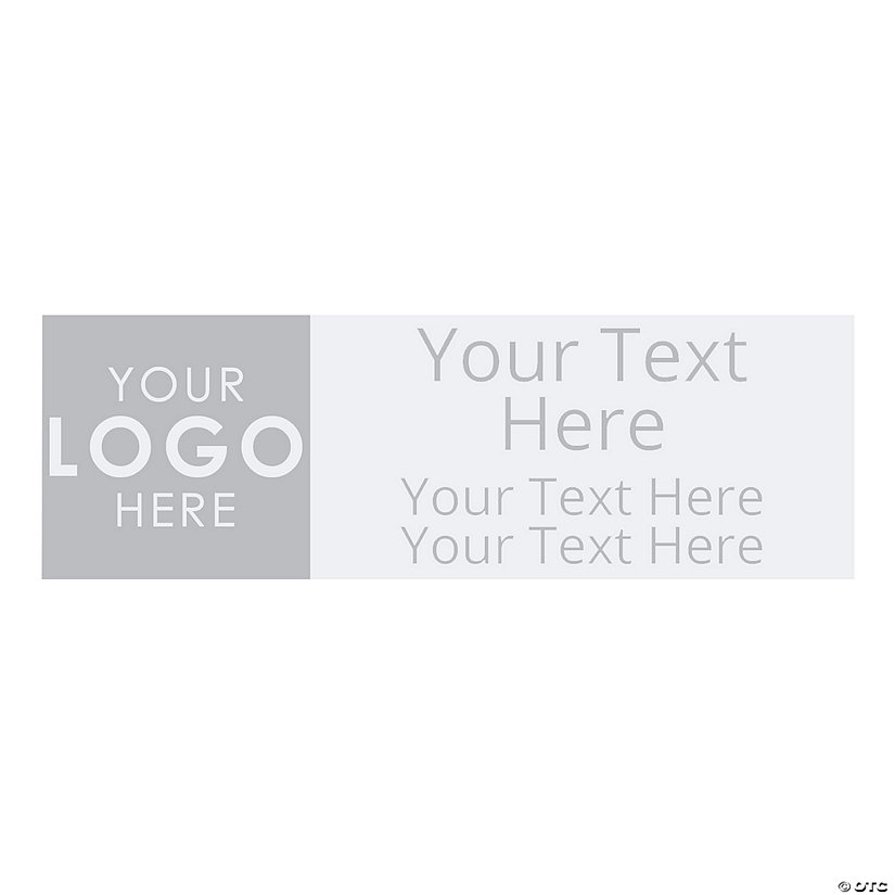 72" x 23" Personalized Logo &amp; Text Banner - Medium Image