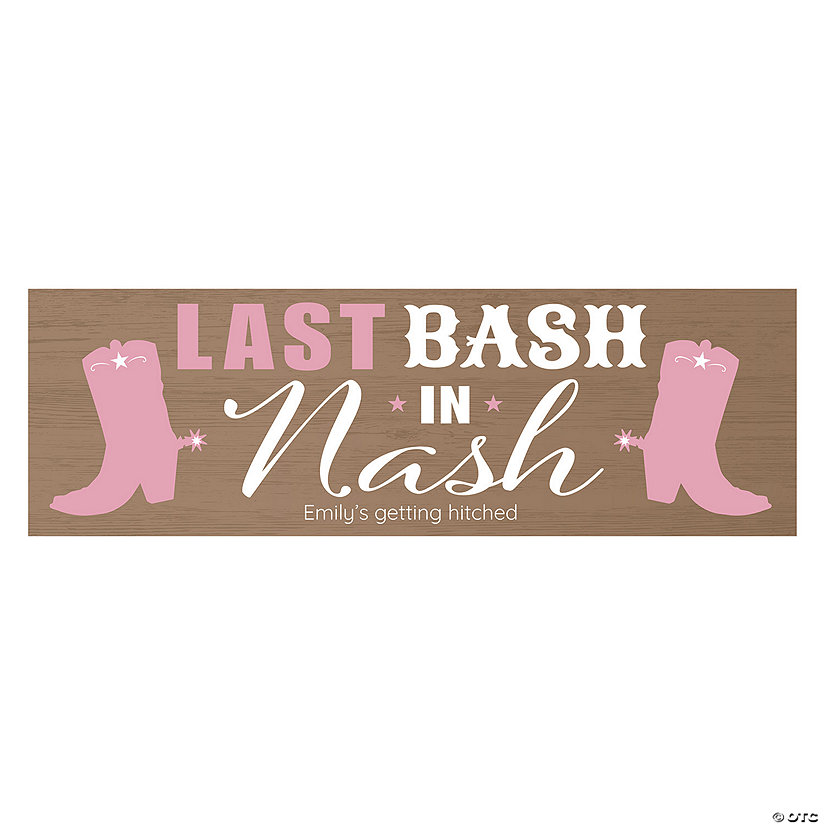 72" x 23" Personalized Nash Bash Bachelorette Party Banner &amp;#8211; Medium Image