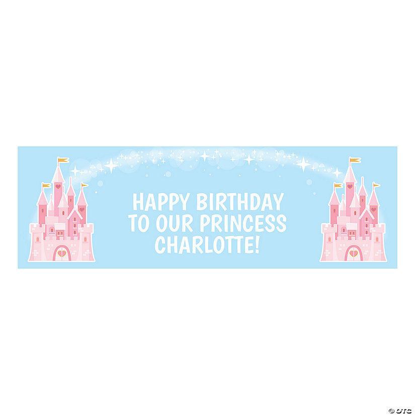 72" x 23" Personalized Princess Banner - Medium Image