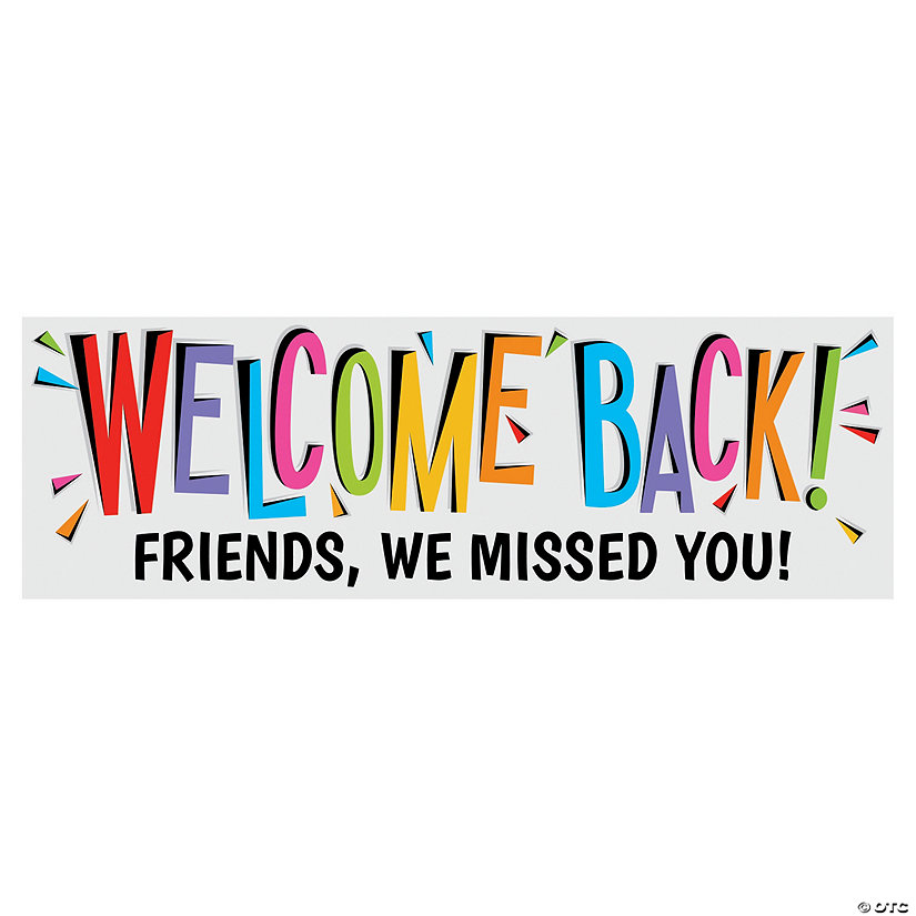 72" x 23" Personalized Welcome Back Banner - Medium Image