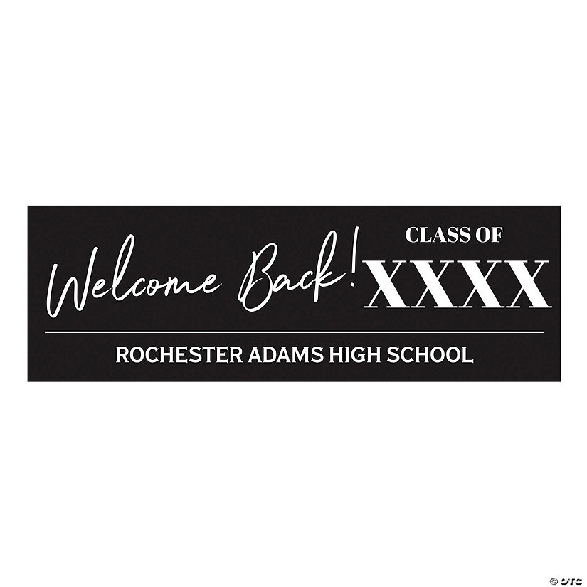 72" x 23" Personalized Welcome Back Class Reunion Banner - Medium Image