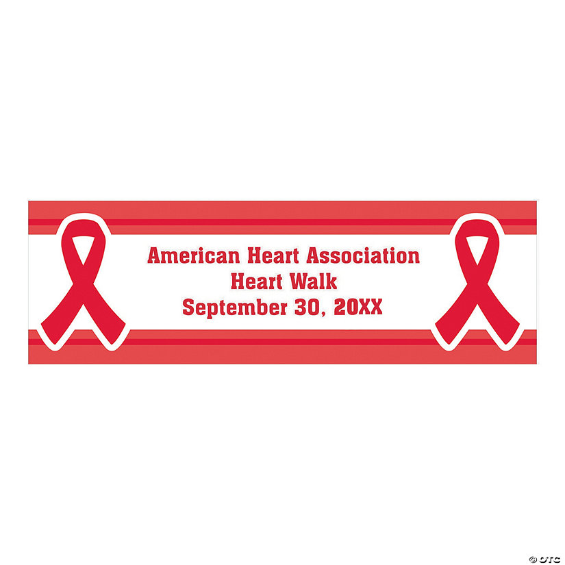 72" x 23" Ribbon Awareness Custom Banner - Medium Image