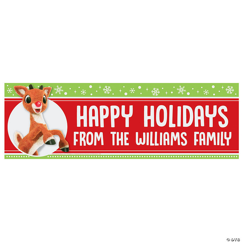 72&quot; x 23&quot; Rudolph the Red-Nosed Reindeer&lt;sup&gt;&amp;#174;&lt;/sup&gt; Christmas Custom Banner - Medium Image