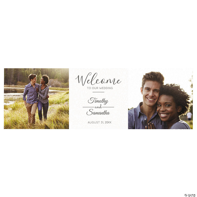 72" x 23" Two-Image Wedding Photo Custom Banner - Medium Image