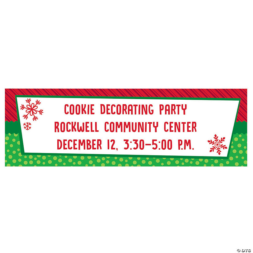 72" x 23" Whimsical Christmas Custom Banner - Medium Image