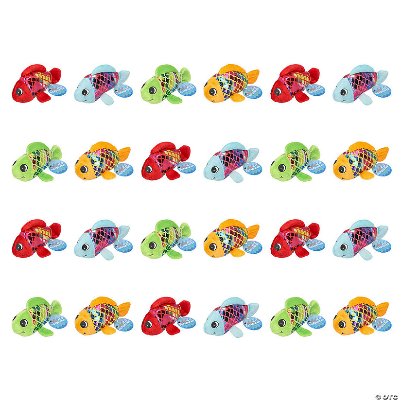 8 1/2&quot; Shiny Stuffed Fish with Personalized &quot;Ofishally Graduated&quot; Handout Tags for 24 - 24 Pc. Image Thumbnail