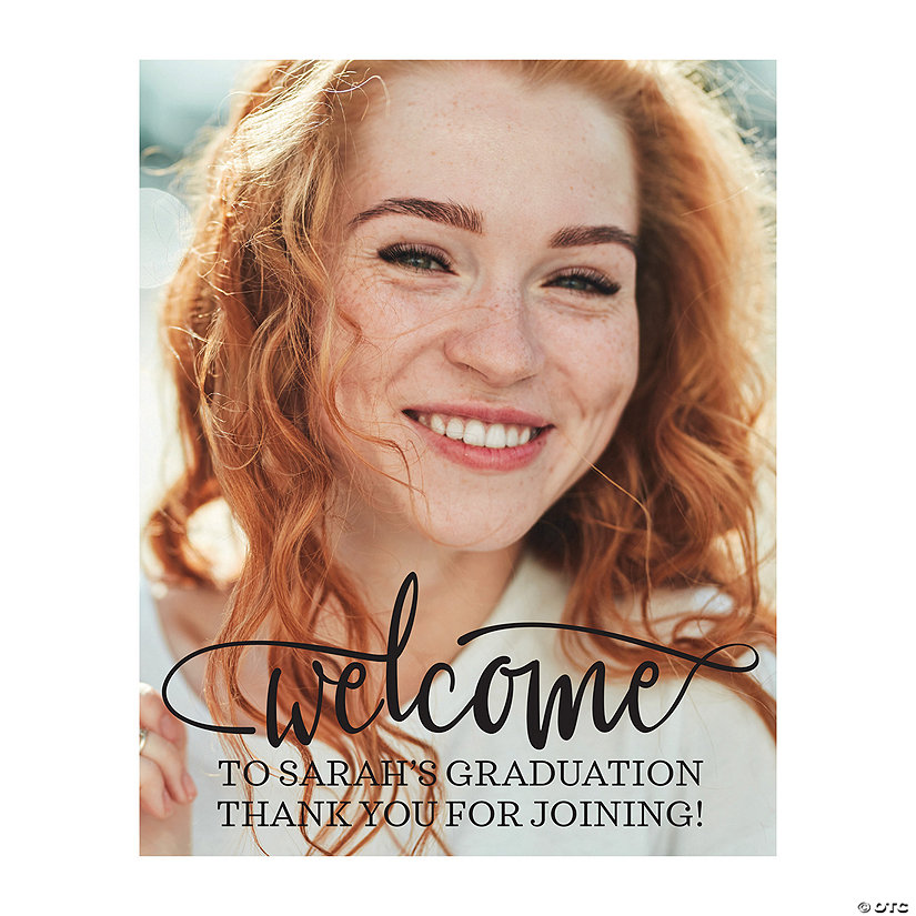 8" x 10" Personalized Custom Photo Graduation Welcome Cardstock Sign Image Thumbnail