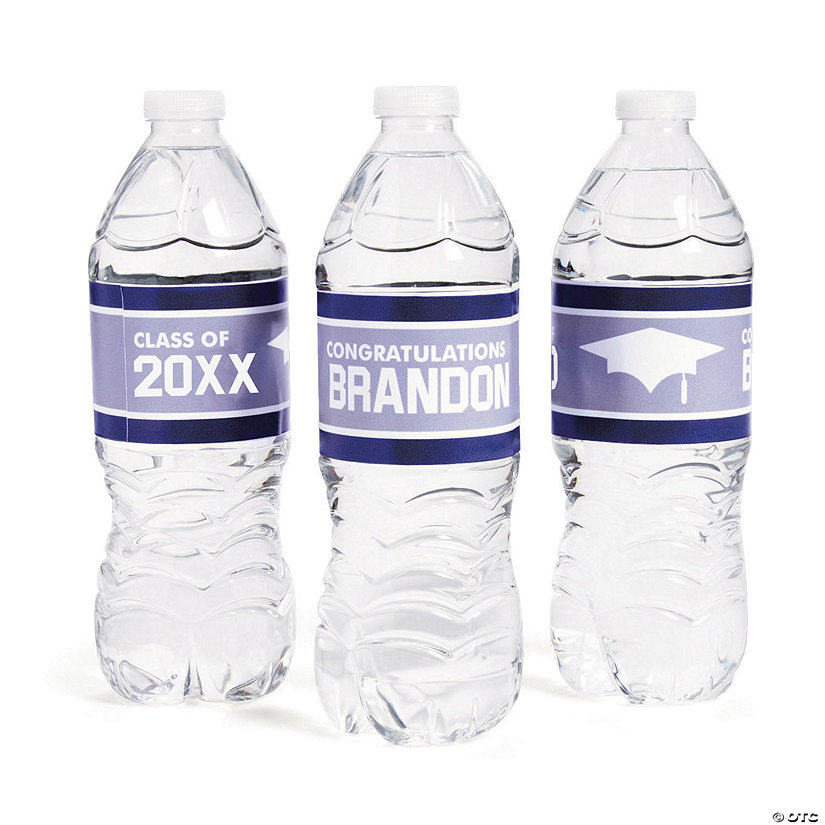 9" x 2" Bulk 50 Pc. Personalized Graduating Class Year Vinyl Bottle Labels Image