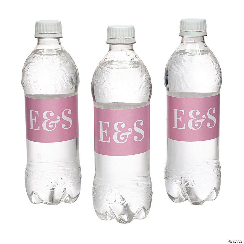 9" x 2" Bulk 50 Pc. Personalized Modern Monogram Water Bottle Labels Image