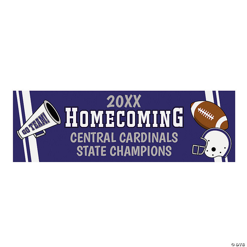 90" x 29" Homecoming Custom Banner - Large Image
