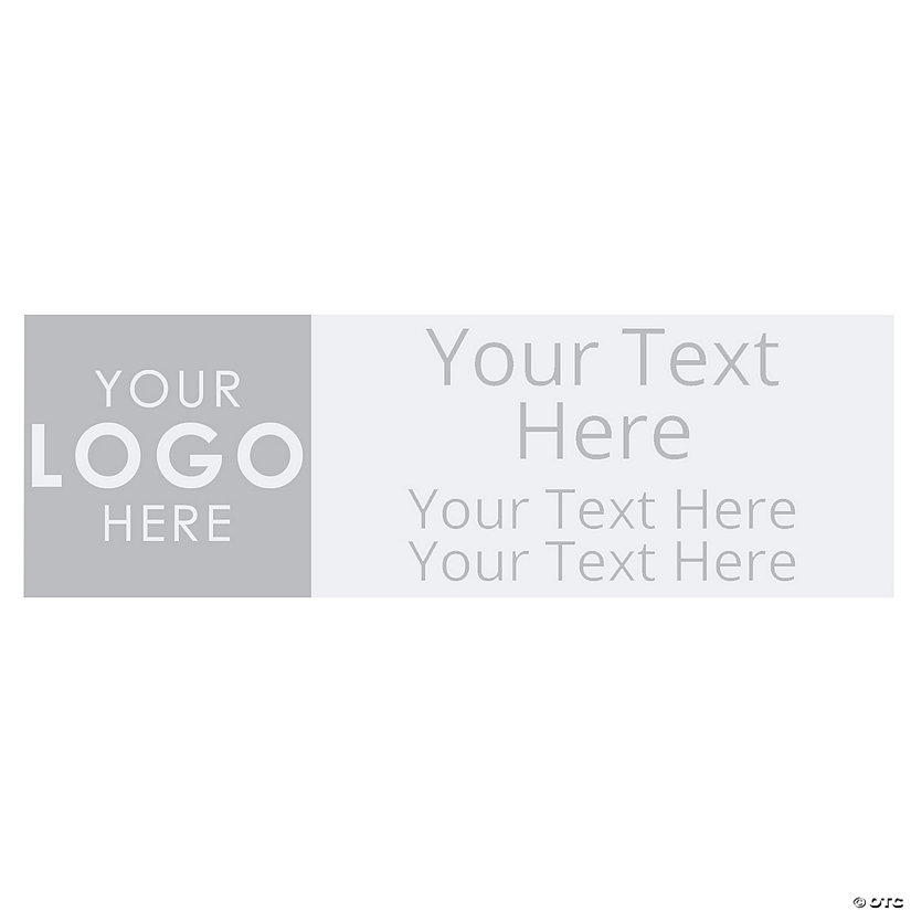 90" x 29" Personalized Logo &amp; Text Banner - Large Image