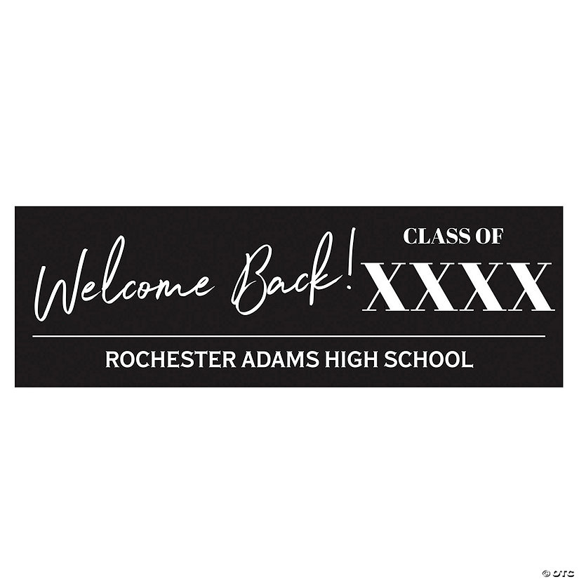 90" x 29" Personalized Welcome Back Class Reunion Banner - Large Image