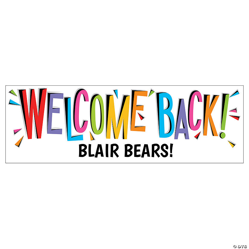 90" x 29" Welcome Back Custom Banner - Large Image