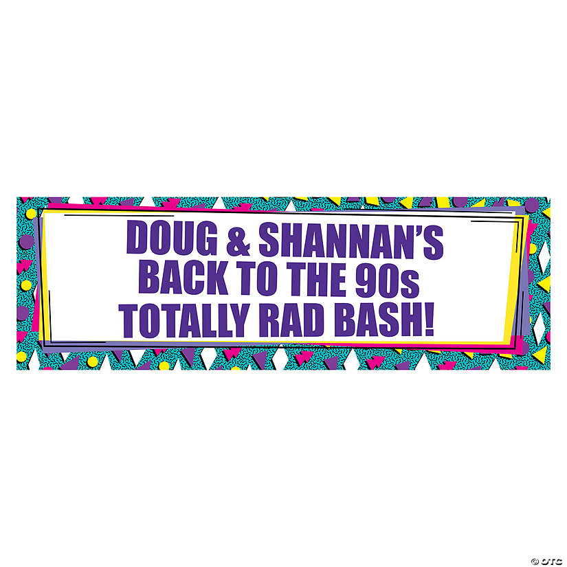 90s Party Custom Banner - Large Image Thumbnail