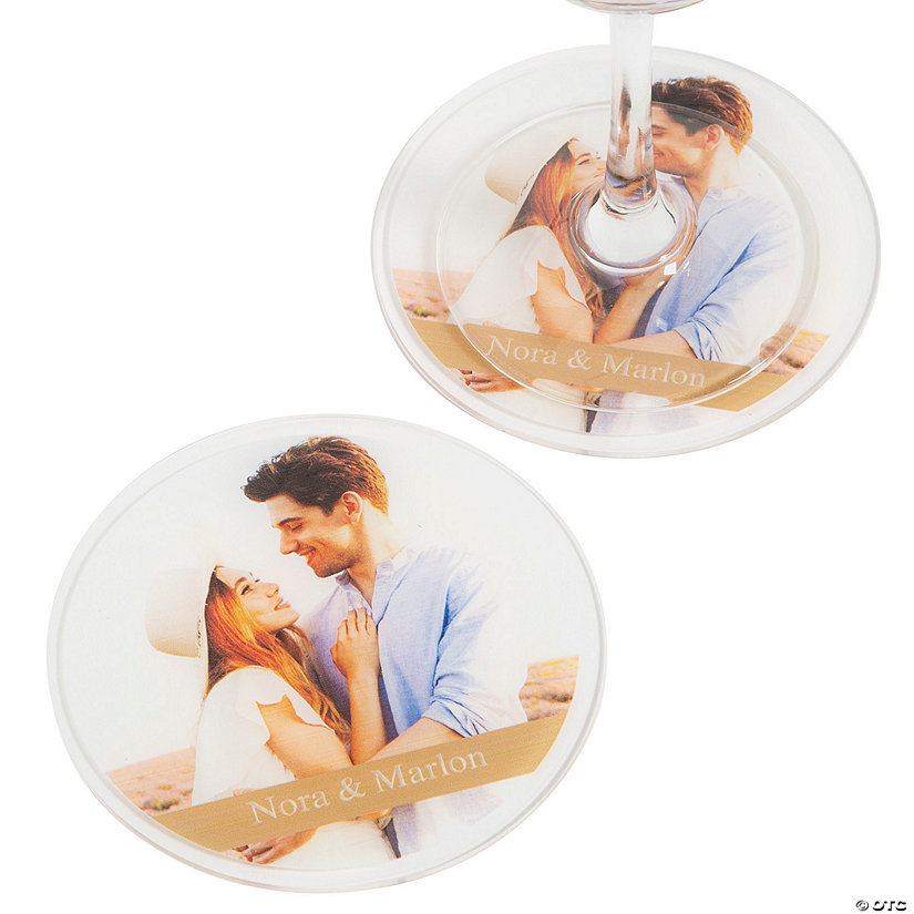 Acrylic Round Custom Photo Coasters - 12 Pc. Image Thumbnail