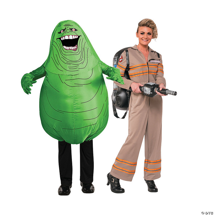 Adult&#8217;s Ghostbusters&#8482; & Slimer Couples Costumes Image