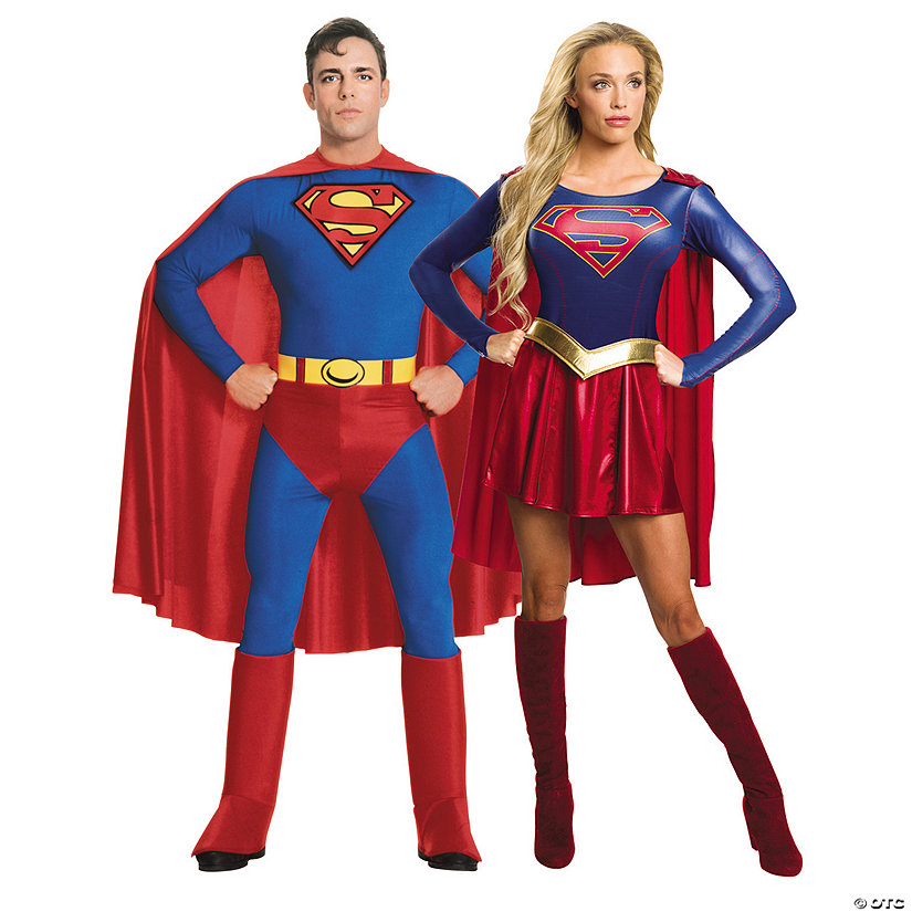Adult&#8217;s Superman & Supergirl Couples Costumes Image Thumbnail