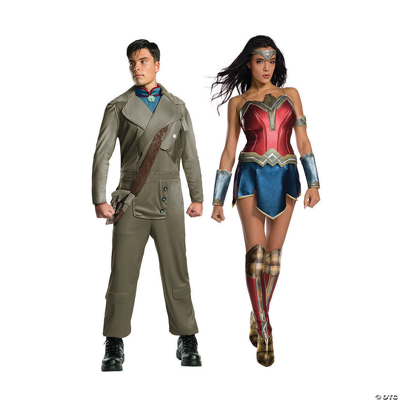 Adult&#8217;s Wonder Woman&#8482; & Steve Trevor Couples Costumes Image Thumbnail