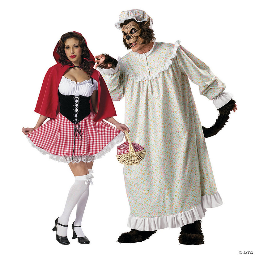 Adult S Big Bad Wolf And Red Riding Hood Couples Costumes