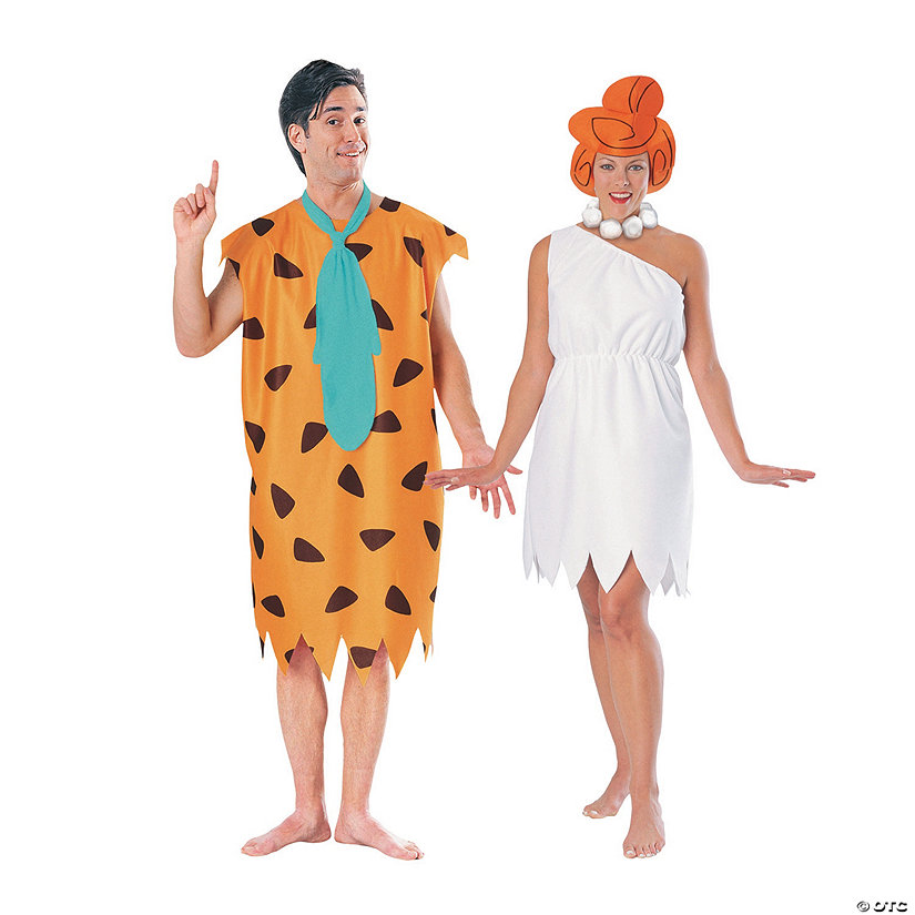 Adult's Fred & Wilma Flintstone Couples Costumes Image