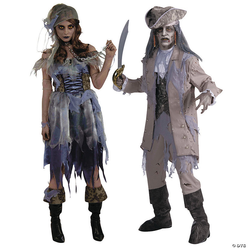 Adult&#39;s Zombie Pirate Couples Costumes  Image