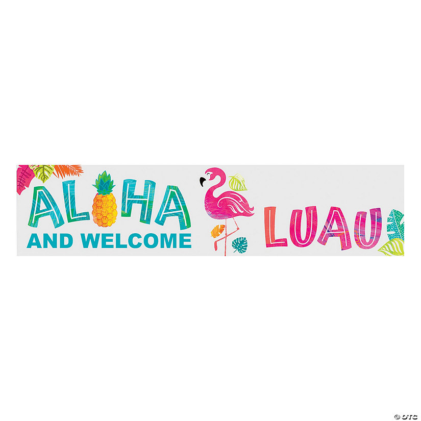 Aloha &amp; Welcome Luau Custom Banner - Small | Oriental Trading