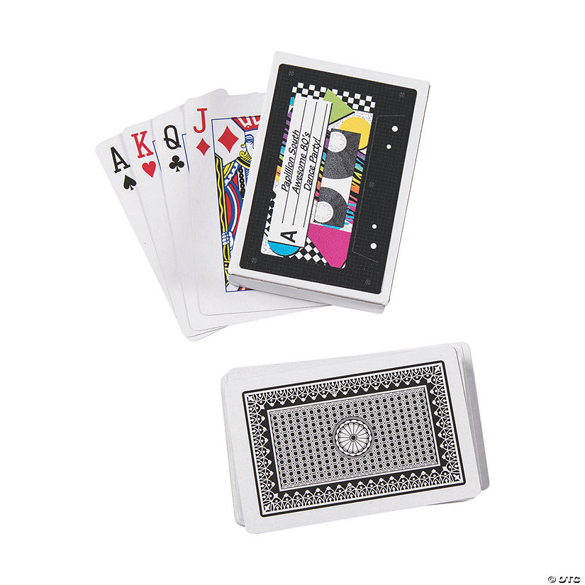 Awesome 80s Playing Cards with Personalized Box - 12 Pc. Image Thumbnail