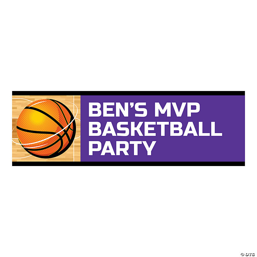 Basketball Party Custom Banner - Medium Image Thumbnail