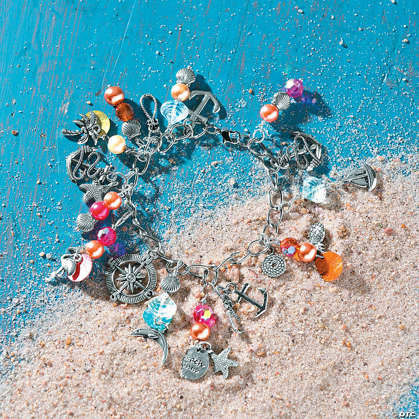 Beach Bum Charm Bracelet Idea Oriental Trading