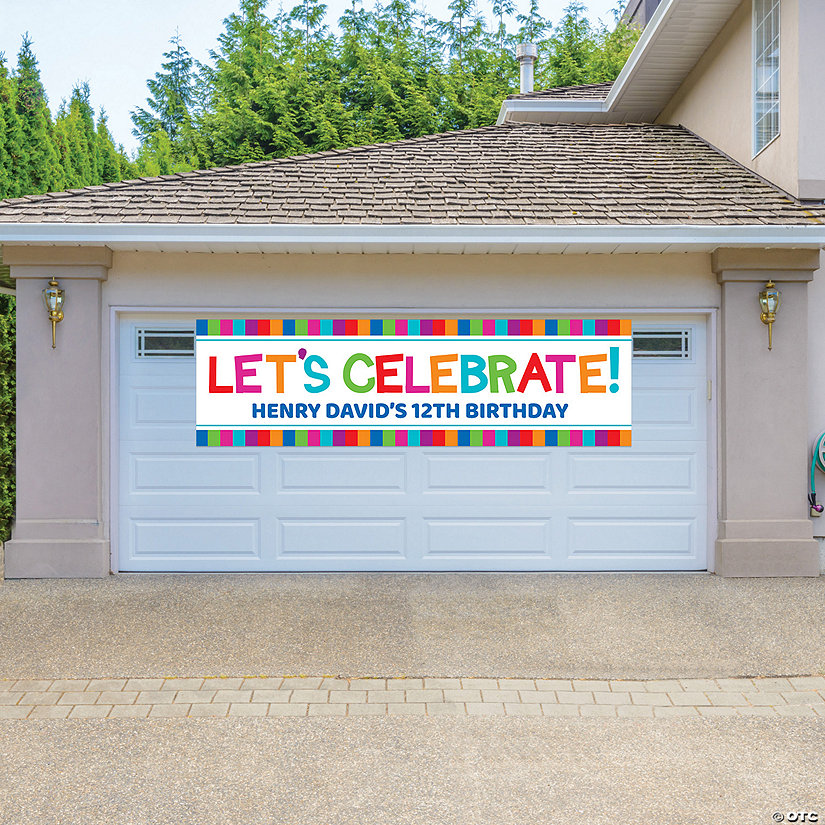 Birthday Garage Door Custom Banner Oriental Trading