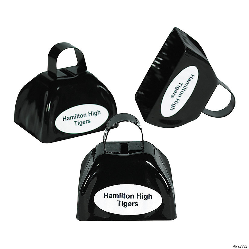 Black Personalized Cowbells - 12 Pc. Image