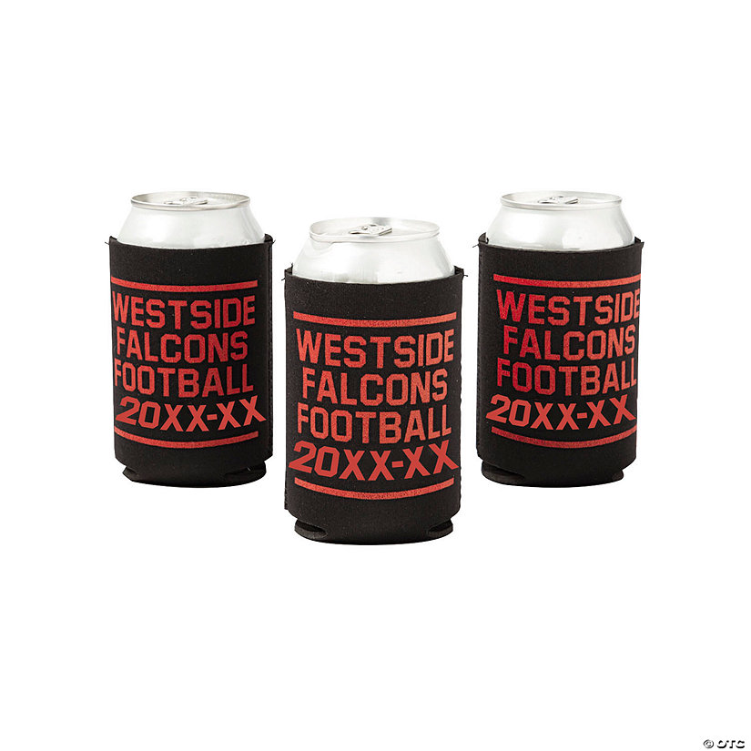 Black Personalized Team Spirit Neoprene Can Coolers - 24 Pc. Image Thumbnail
