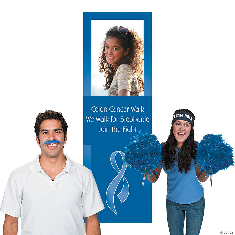 Blue Awareness Ribbon Photo Booth Image Thumbnail