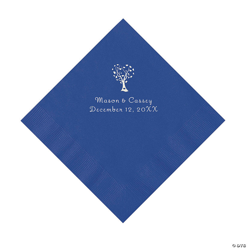 Blue Love Tree Personalized Napkins - 50 Pc. Luncheon Image Thumbnail