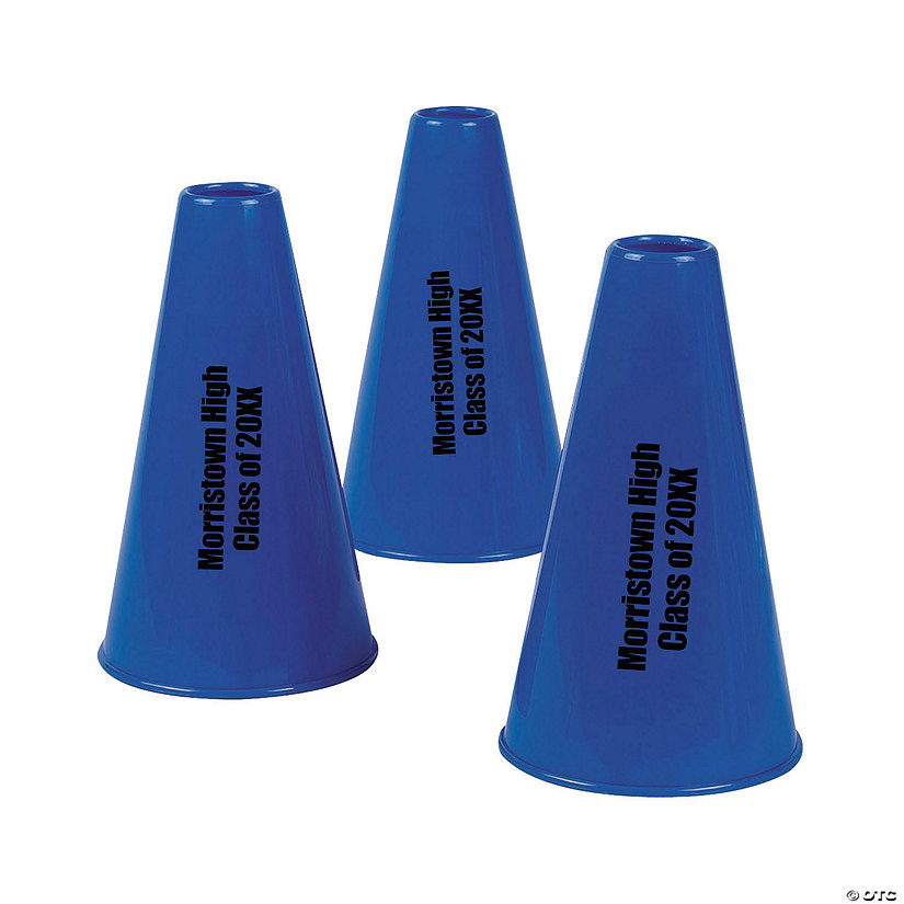 Blue Personalized Megaphones - 12 Pc. Image